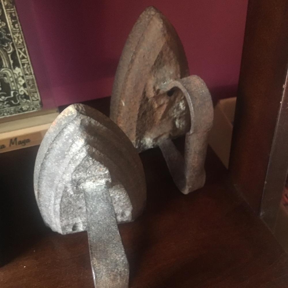 Antique metal clothing iron
